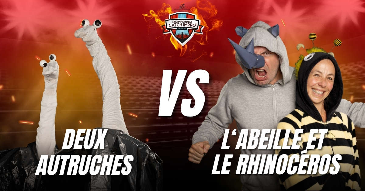 Deux Autruches VS L'Abeille et le Rhinocéros
